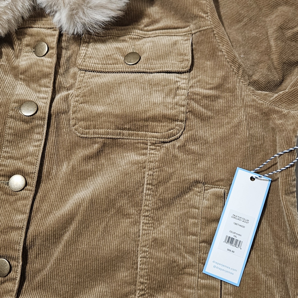 Draper James Women's denim jacket with detachable collar - Picture 5 of 8